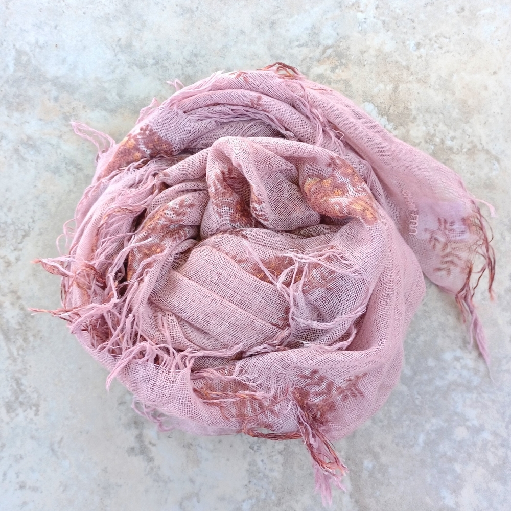 Chan Luu Pink Rose Cashmere & Silk Scarf